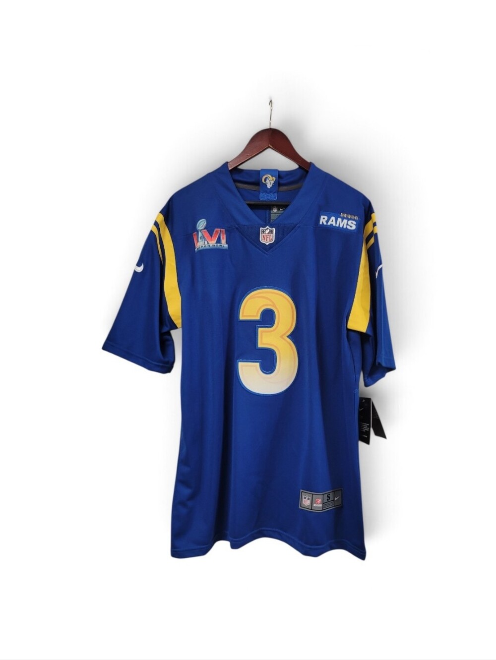 Nike LA Rams Odell Beckham Jr #3 Super Bowl LVI Game Jersey Men's Small NWT